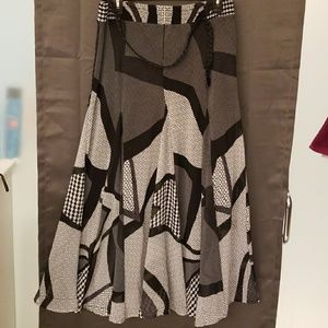 Black white and gray long skirt